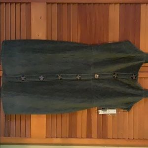 Olive green button up dress